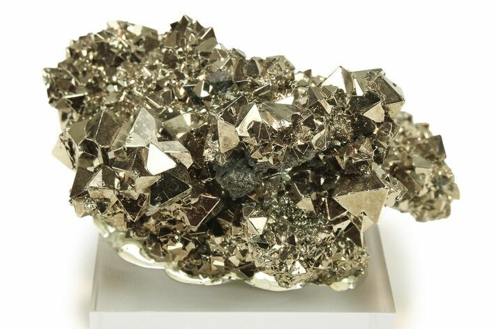 Octahedral Pyrite Crystal Cluster - Peru #281679